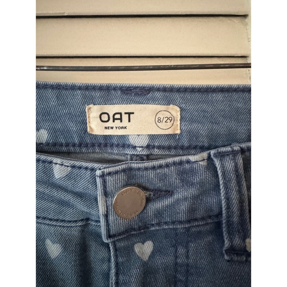 Oat‎ New York Denim with White Hearts - Picture 2 of 5